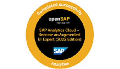OpenSAP - Zertifikat 'SAP Analytics Cloud - Become an Augmented BI Expert'